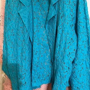 Erin London Teal Lace Jacket